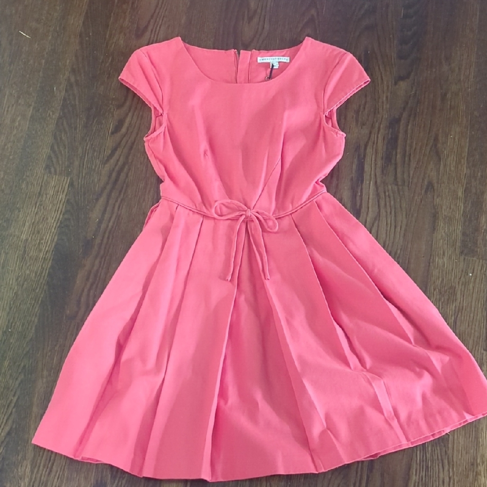 Twenty8Twelve Pink Pleated Fit and Flare Dress